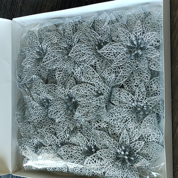 New Christmas Flower Decor SET of 24 - Picture 1 of 4